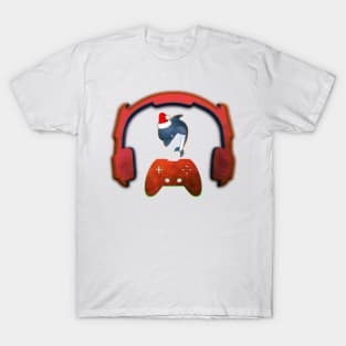 Christmas Dolphin - Gaming Music Headphones - Christmas Holiday Gift T-Shirt